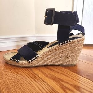 Vince Stefania Suede Wedge Espadrilles Sandals , Size 9, Worn once